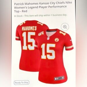 Patrick Mahomes Kansas City Chiefs Nike Women’s Legend Player Performance Top